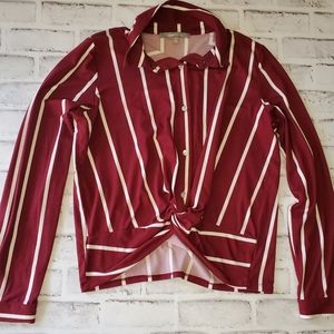 Sweet Rain striped long sleeve top